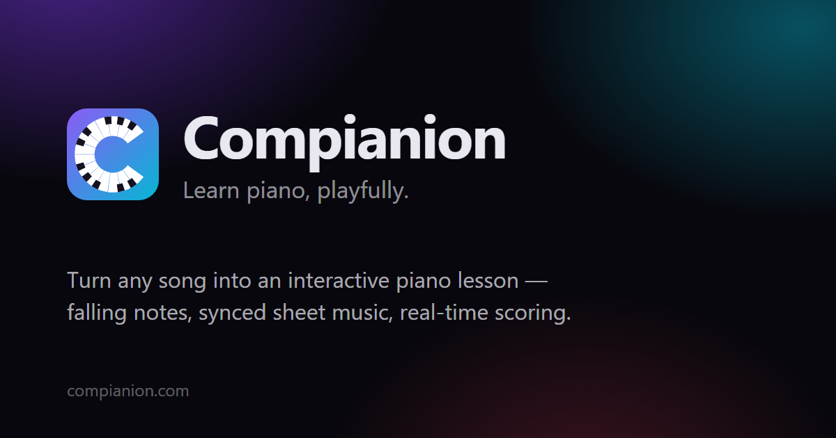 Turning any song into an interactive piano lesson